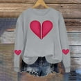 thumbnail image 4 of HAiming Womens Valentines Sweatshirt Loose Long Sleeve Crew Neck Pullover Cute Graphic Shirts Trendy Festival Tops, 4 of 6