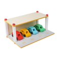 thumbnail image 4 of Estacionamiento de madera con juguetes para desarrollar automóviles, juego de garaje con autos de juguete para niños y niñas, 4 of 9