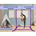 thumbnail image 4 of GymPros Barre de Gymnastique Réglable Kip Bar avec Main Courante Coussinée, Hauteur Extensible 3-5 Pi, Acier Inoxydable pour Enfants et Gymnaste Junior Entraînement Exercice Maison et Gym Club, Bande d'Étirement Bonus, Violet, 4 of 7