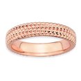 thumbnail image 1 of 925 Sterling Silver Pink Plated Stackable Ring Textured Fancy/, 1 of 8