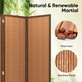 thumbnail image 2 of JOSTYLE 4-Panel Room Divider 6ft Tall Extra Wide Folding Privacy Screen with Diamond Double-Weave Divider for Room Separation Freestanding Red Brown, 2 of 8
