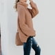 thumbnail image 1 of Suéter de punto de cuello alto sólido bohemio, suéter de gran tamaño, prendas de de para mujer METRO Yinane suéter de punto boho para mujer, 1 of 8