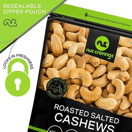 Nut Cravings Roasted Cashews Lightly Salted, Whole (48oz - 3 lbs)