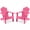 Pink, variant on Furnibear Set of 2 Kids Adirondack Chairs with Tilted High Backrest and Widened Armrests for Outdoor Porch Backyard and Poolside, Turquoise