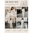thumbnail image 4 of DOKOTOO 2 Piece Outfits for Women Sweatsuits Oversized Fleece Sweatsuit Zip up Long Sleeve Sweatshirt Wide Leg Sweatpants Tracksuit, 4 of 11