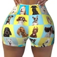 thumbnail image 2 of Logiee arious dog breeds Print Women's Biker Shorts,Workout Gym Shorts,Scrunch Shorts,Tummy Control Hidden Scrunch Running Yoga Shorts-Small, 2 of 8