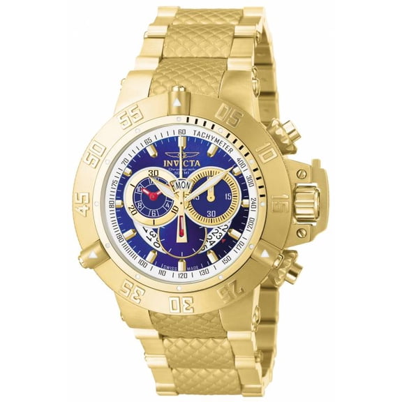 Invicta Men's 5404 Subaqua Noma III Chronograph Blue Dial Gold Plated Steel Dive Watch