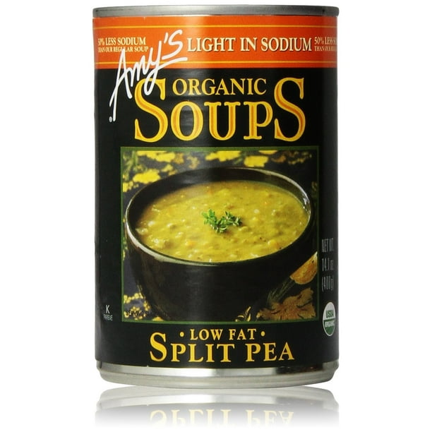 Amy's Organic Split Pea Soup, Light in Sodium, Low Fat, 14.1Ounce