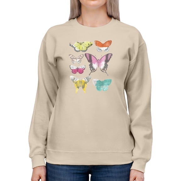 Chromatic Butterflies Ii Sweatshirt Women -June Erica Vess Designs, Female 3X-Large