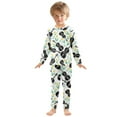 thumbnail image 3 of joogoo Violins Tulip Flowers 2 Piece Long Sleeve Tee and Pants Cotton Pajama Set 5Y, 3 of 7