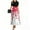 24# Watermelon Red, variant on UoCefik Tennis Dresses For Women Summer Floral Short Sleeve Dresses Tie Belted Flowy Patchwork Teacher Elegant Maxi Dress White M