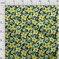 thumbnail image 3 of oneOone Velvet Medium Yellow Fabric Floral Sewing Craft Projects Fabric Prints By Yard 58 Inch Wide, 3 of 4