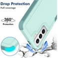 thumbnail image 3 of for Samsung Galaxy S21 Case: Dual Layer Protective Heavy Duty Cell Phone Cover Shockproof Rugged with Screen Protector - Military Protection Bumper Tough - Samsung Galaxy S21 5G 2021, 6.2 inch, Green, 3 of 16