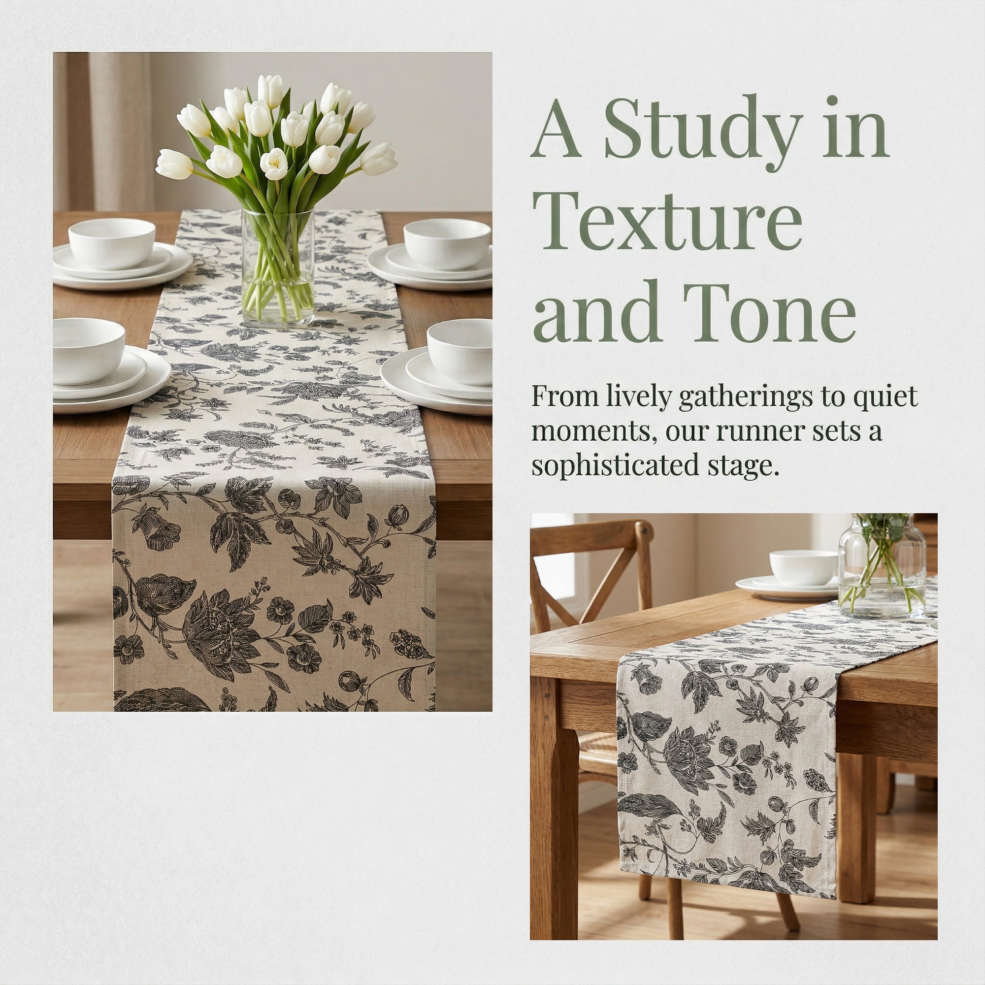 Unique Bargains Birthday Decorations Long Cotton Kitchen Runner Black 11.8x78.7in
