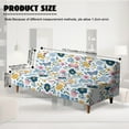 thumbnail image 2 of SCRAWLGOD Butterfly Floral Print Blue White Stretchy Futon Slipcover Armless Futon Bed Cover Machine Washable Furniture Protector Without Armrests with Elastic Bottom for Pets, Dogs, 2 of 7