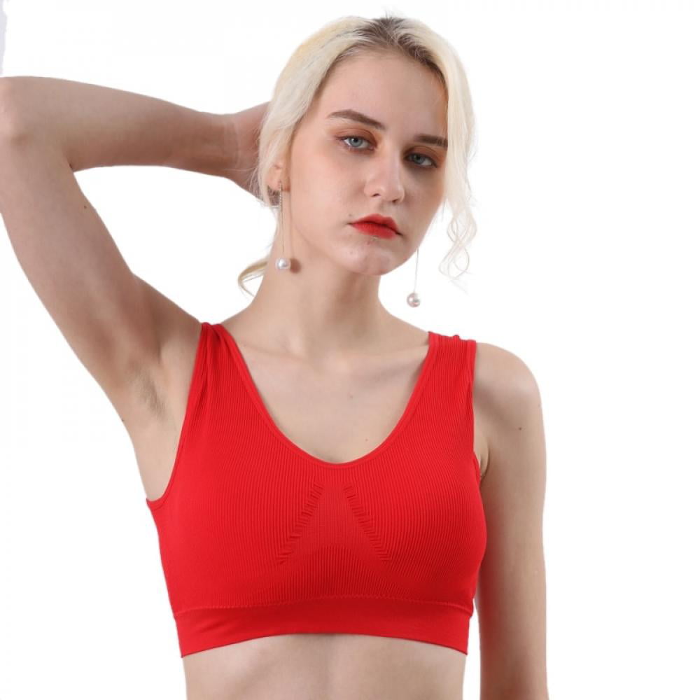 Plus Size Womens Seamless High-elastic Sports Leisure Yoga Bra Bralet Underwear