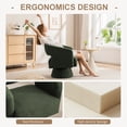 thumbnail image 5 of CRERIYO 360° Swivel Barrel Accent Chairs Set of 2, Oversized Soft Teddy Velvet Armchairs for Living Room and Bedroom, Green, 5 of 13