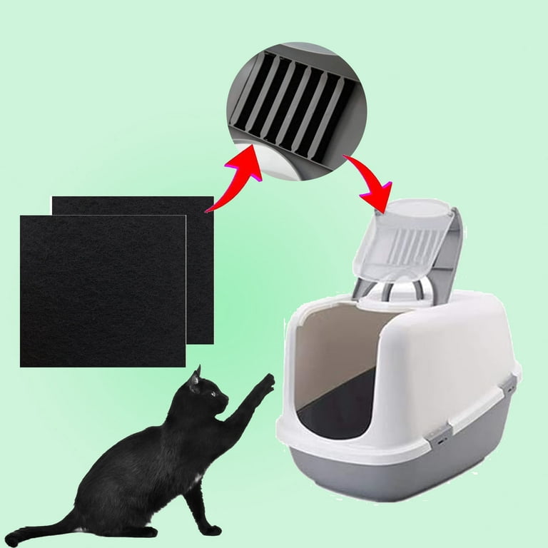 Qzbhct Pack Activated Carbon Filters for Hooded Cat Litter Box
