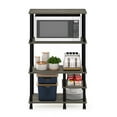 thumbnail image 2 of Furinno Turn-N-Tube 4-Tier Toolless Kitchen Storage Shelf Cart, French Oak Grey/Black, 2 of 5