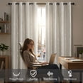 thumbnail image 6 of ZOPZO Blackout Curtains, Thermal Insulated, Light Beige, 52W x 63L Inch, Room Darkening Drapes Tree Branches Pattern for Bedroom Modern Home, 6 of 10