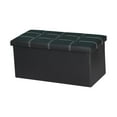 thumbnail image 4 of DOLITY Foldable Storage Boxes Seat Storage Bins Storage Ottoman Foot Rest Stool Ottoman Black, 4 of 9