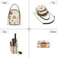 thumbnail image 3 of FORMRS Crossbody Bag for Women Quilted Travel Shoulder Cell Phone Purse with Chain Strap Handbag, Beige Fall Pumpkin, 3 of 7