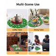 thumbnail image 2 of 15 Inch Round Placemats Set of 4, Christmas Snowflakes Non Slip Heat Insulation PP Table Mats, Xmas Winter Watercolor Green Washable Place Mats for Kitchen Dining Party Table Decor, 2 of 7