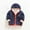 Navy, variant on Winter Baby Girls and Boys Warm Jackets Fashion Solid Color Cute Plush Thickening Keep Warm Zipper Hoodie Coat