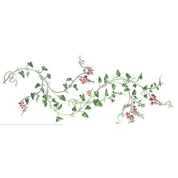 Coral Vine Floral Wall Stencil - DEE 455 by DeeSigns