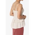 thumbnail image 4 of TheMogan Women's PLUS Cross Strap Smocked Back Crochet Lace Ruffle Peplum Cami Top, 4 of 7