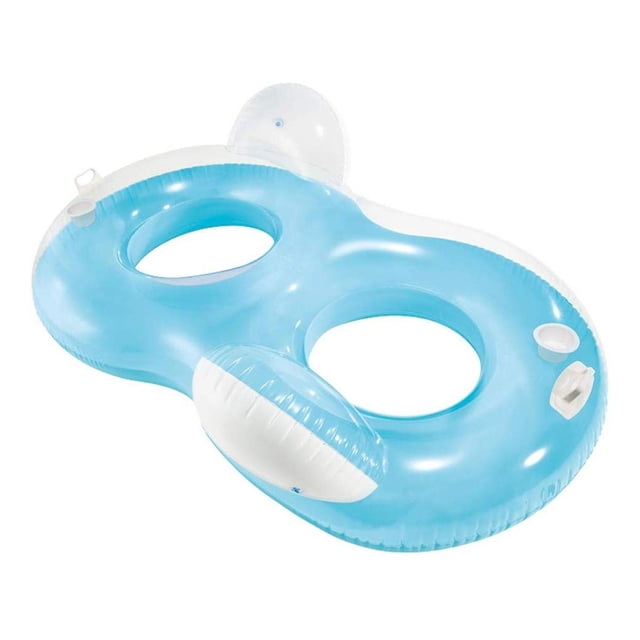 Inflable Flotador Salvavida Intex Para Alberca Piscina Doble 198x117 cm
