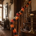 thumbnail image 5 of Halloween Foil Fringe Curtains Orange Purple Black Metallic Streamers Party Decoration Wall Door Decor Spooky Holiday Backdrop Home Celebration Display Indoor Event Ornament Seasonal, 5 of 9