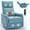 Blue, variant on Segmart 360° Swivel & Rocker Recliner Chair with Massage & Lumbar Heat- Manual Recliner, Fabric Lounge Chair for Living Room