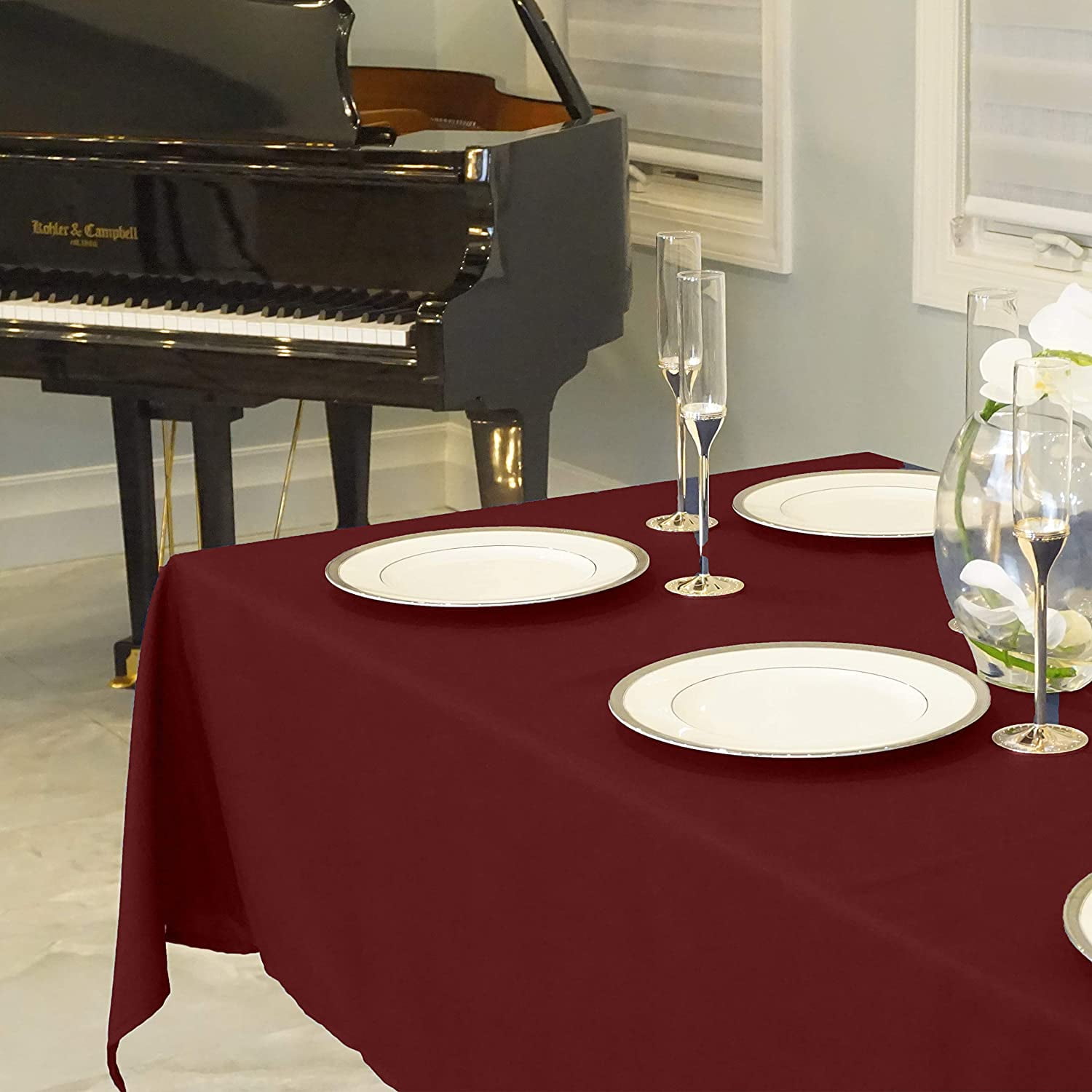 60 x 84 Inch Stain Proof Table Cloth for Parties Wrinkle-Resistant Table Cover Kadut Rectangle Tablecloth White Rectangular Table Cloth for 5 Foot Table Weddings Heavy Duty Kitchen 60 x 84 Inch Stain Proof Table Cloth for Parties Wrinkle-Resistant Table Cover Kadut Rectangle Tablecloth White Rectangular Table Cloth for 5 Foot Table Weddings Heavy Duty Kitchen