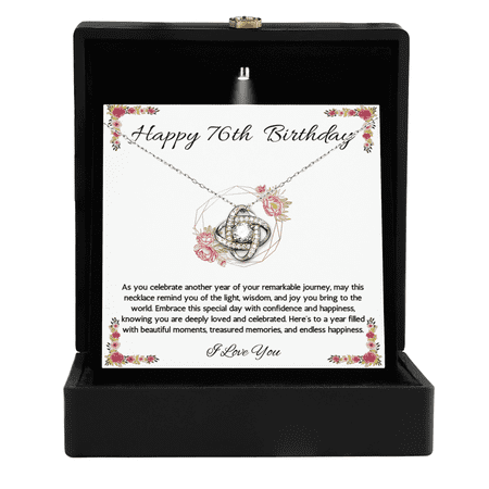 76th Birthday Gift Necklace, 76th Birthday Jewelry, Turning 76, necklace For Wife, Grandma, Mom, Woman, Birthday Gift Necklace For 76 Year Old-Luxury Box
