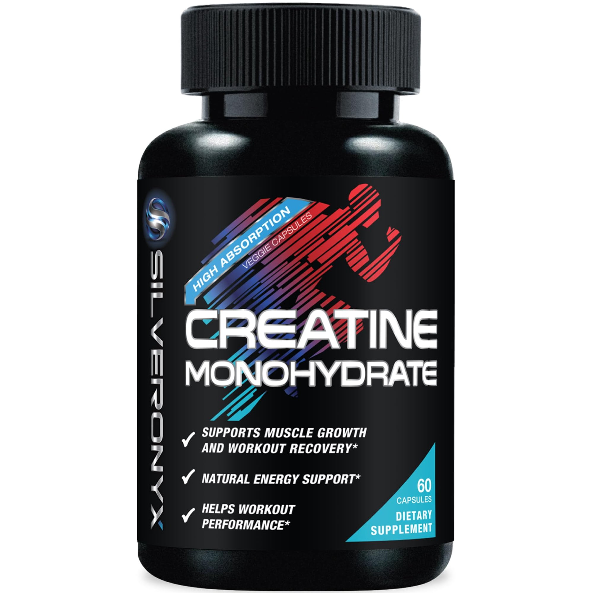 Creatine Monohydrate 3000mg - Extra Strength Micronized Creatine Powder - Supports Lean Muscle, Strength, Energy, & Endurance - All Natural Supplement, Non-GMO, Bottled in USA - 60 Capsules