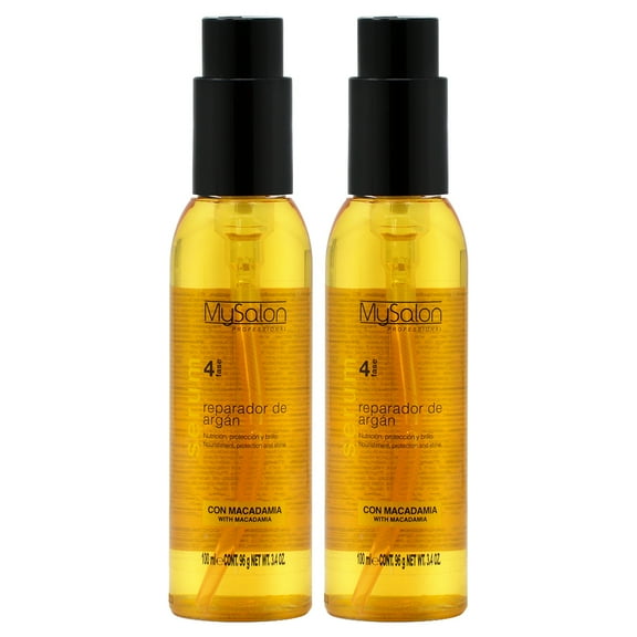 Mysalon Argan Repairing Serum 4 Fase with  Macadamia 100ml/3.4oz (Pack of 2)