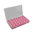 thumbnail image 2 of Gospire Small 28 Grids Box Clear Plastic Jewelry Craft Storage Container Painting Embroidery Diy Art Craft Accessory Organizer Case (Colorful),Pink Storage Case, 2 of 5