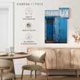 thumbnail image 4 of Elephant Stock Au Vieux Blue Door Wall Art - Vertical Canvas Wall Art - Living Room Wall Decor - Architecture Canvas - Blue And Gray Decor By Sossi Madzounian - 8" x 12", 4 of 4