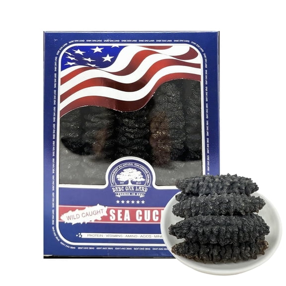 Natural South American Sun Dried Sea Cucumber, Premium Deep Sea Wild Caught Rich In Protein, Vitamins and Minerals 16OZ Small Box