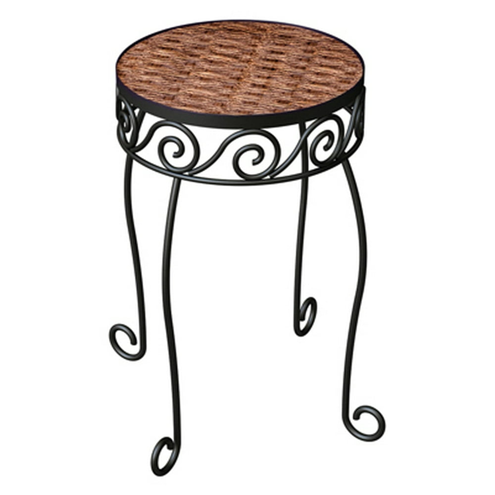 Metal/Resin Wicker Plant Stand, 11.5In.
