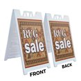 thumbnail image 2 of A-frame Sidewalk Rug Sale 24" x 36" Double Sided A-Frame Sidewalk Sign, Includes 2 Installed Vinyl Decals | Foldable Portable White Signicade Sandwich Board Signs, 2 of 5
