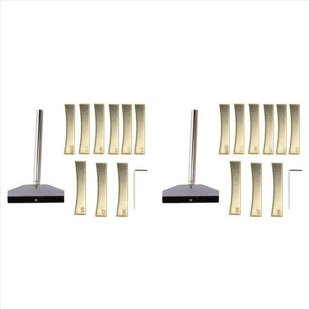 2X Herramienta de Reparación de Guitarra Eléctrica Prensa de Aleación de Diapasón Caul con Prensa Inserciones de Calafateo Accesorio para Instrumentos Musicales - Dorado