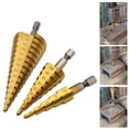thumbnail image 4 of Step Drill,Set 4-32mm 4-20mm Bit Coated Wood 4-32mm 4-20mm 4-12mm 3pcs Hss Drill Coated Wood Metal Wood Metal Cutter Metal Cutter Core Drill Bit Cutter Core Drill 4-20mm 4-12mm Drill Rookin, 4 of 6