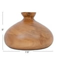 thumbnail image 2 of Creative Co-Op Decorative Paulownia Wood Vase, Walnut Finish, 2 of 7