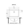thumbnail image 3 of Ruvati 16 x 13 inch Brushed Stainless Steel Rectangular Bathroom Sink Undermount, 3 of 8