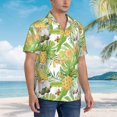 thumbnail image 5 of Bixox Men's Hawaiian Shirts Men's Gnome and Pineapple Print Short-Sleeve Shirt-Small, 5 of 8