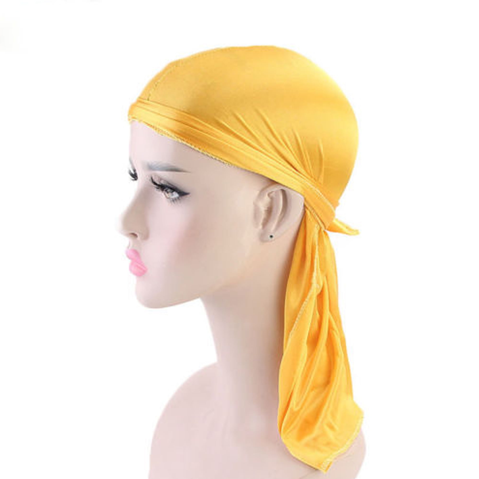 Unisex Men Women Turban Hat Doo Durag Headwear Headband Soft Silk Pirate Cap Hot