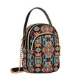 thumbnail image 7 of FORMRS Crossbody Bag for Women Quilted Travel Shoulder Cell Phone Purse with Chain Strap Handbag, Blue Geometric, 7 of 7