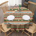 thumbnail image 3 of Colorful Christmas Striped Pattern Round Tablecloth 60"x60",Wrinkle Wipeable Table Cloth for Kitchen Dining Room Picnic Patio Party, 3 of 6